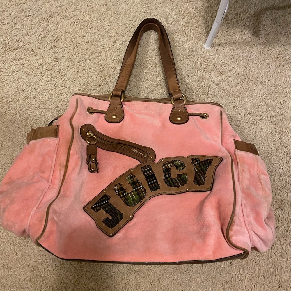 Juicy Couture large pink tote bag